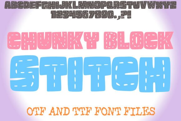 Chunky Block Stitch: A Playful Typeface for Creative Branding